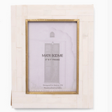 Staggered Cream Tile & Brass Picture Frame: Two Sizes