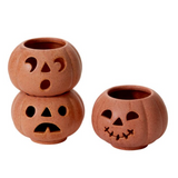 Smiling Jack-O-Lantern Votive Holder: Stackable
