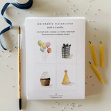 Paintable Notecards: Celebrate