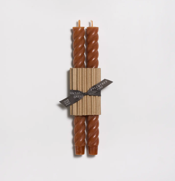 10" Rope Beeswax Candle Taper