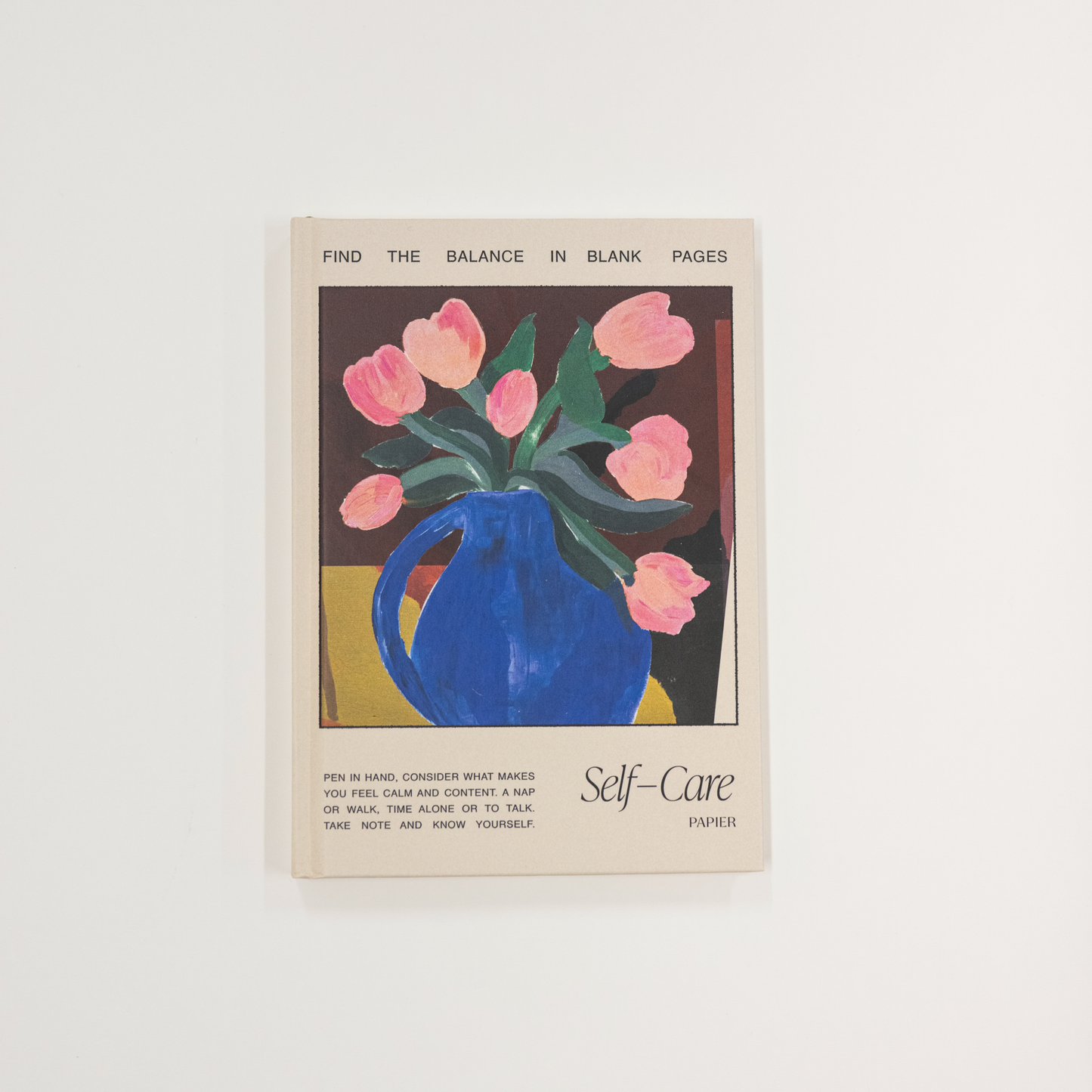 Self Care Guided Journal with Tulips personal reflection journal