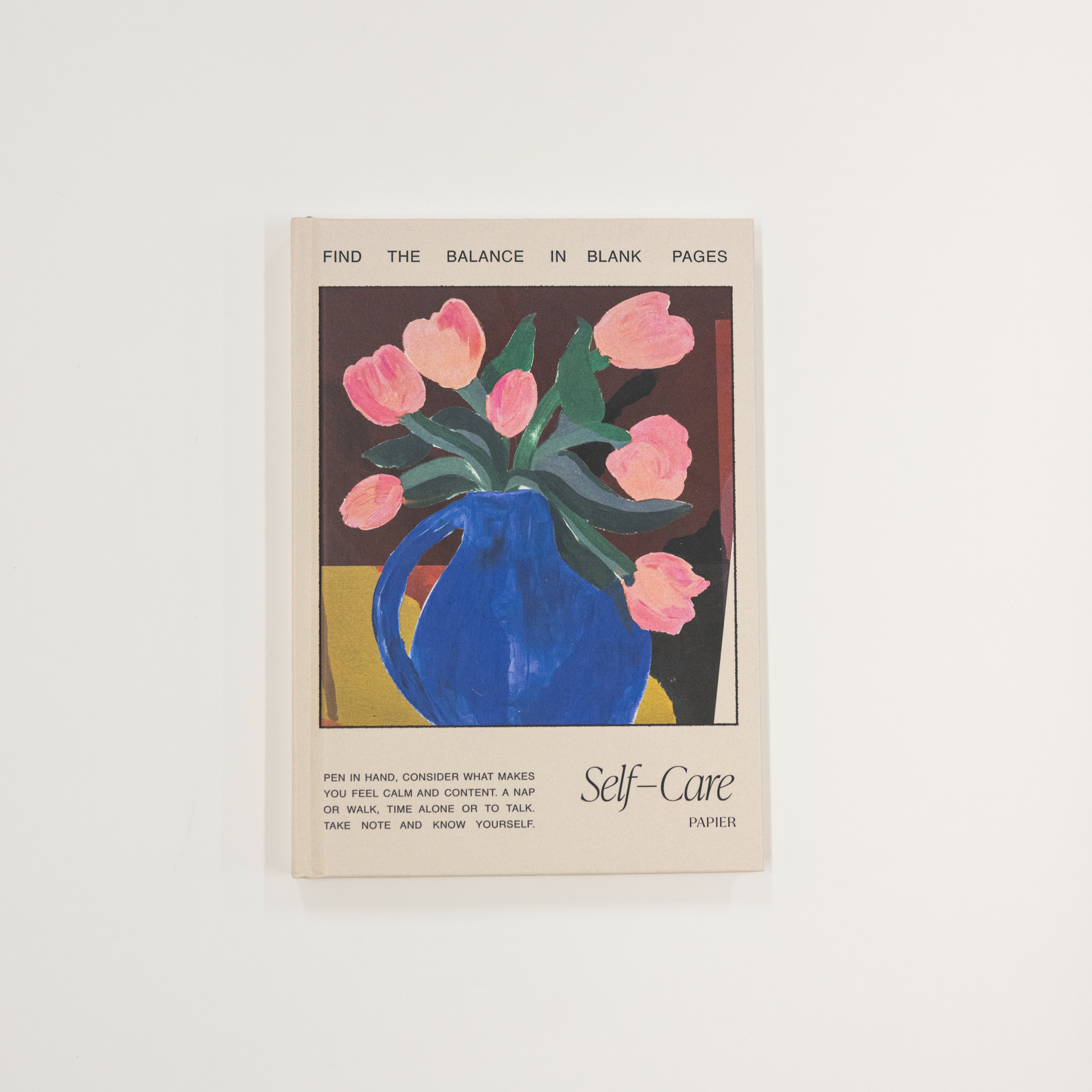 Self Care Guided Journal with Tulips personal reflection journal