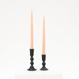 black iron candlestick short with spheres