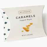 Box of McCrea's caramels flavored with tapped maple. Weighs 1.4 ounces.