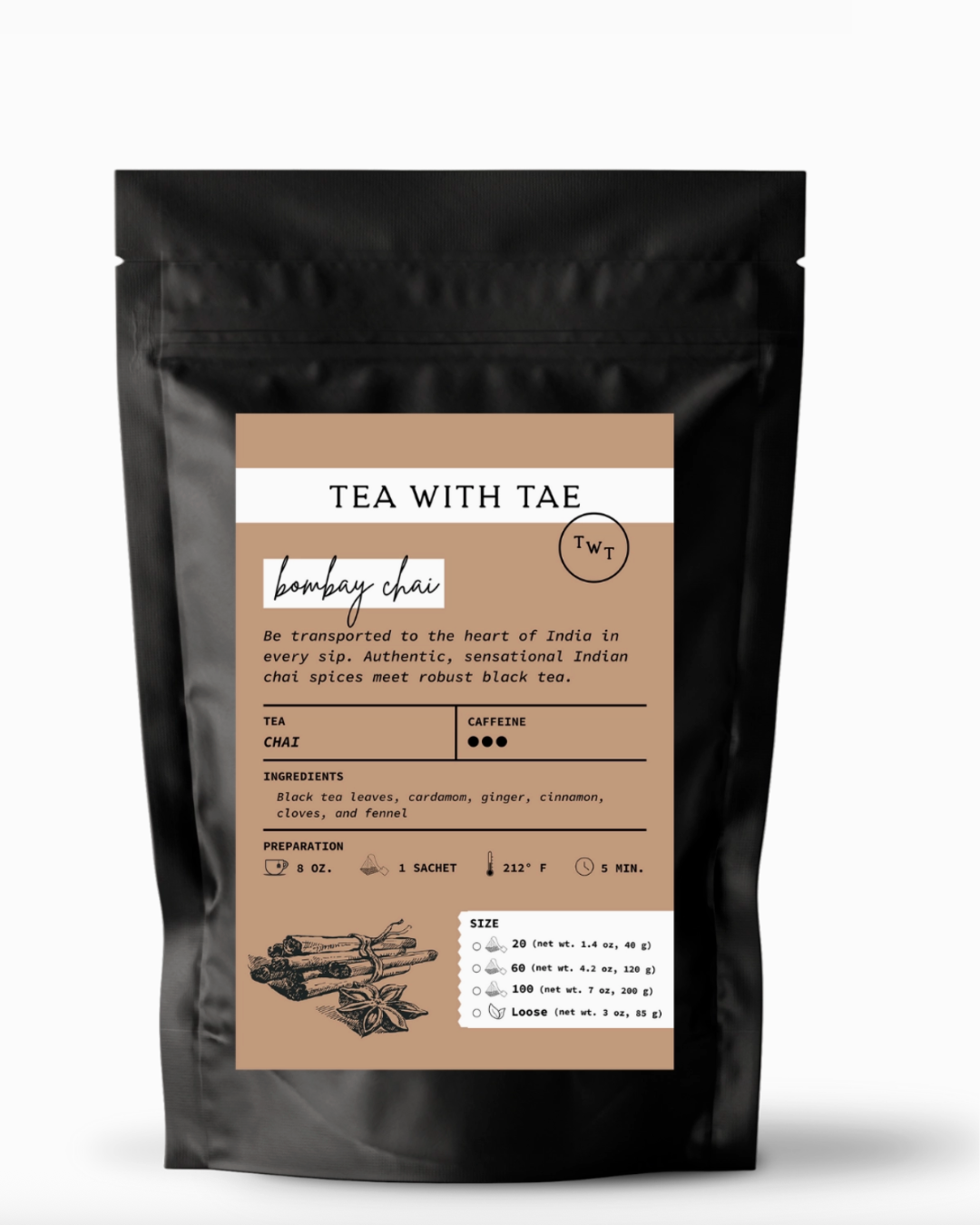 Bombay Masala Chai Herbal Tea: 20 Bags