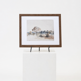 walnut stained solid oak frame