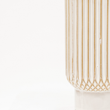 White Ribbed Vase