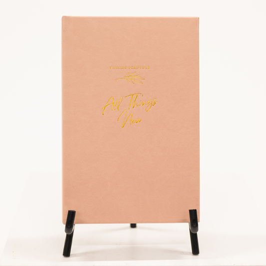 all things new linen pink covered devotional