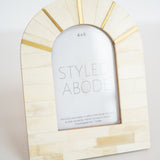 Cream & Brass Arched Frame: Two Sizes