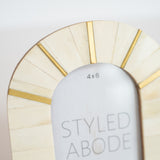 Cream & Brass Arched Frame: Two Sizes