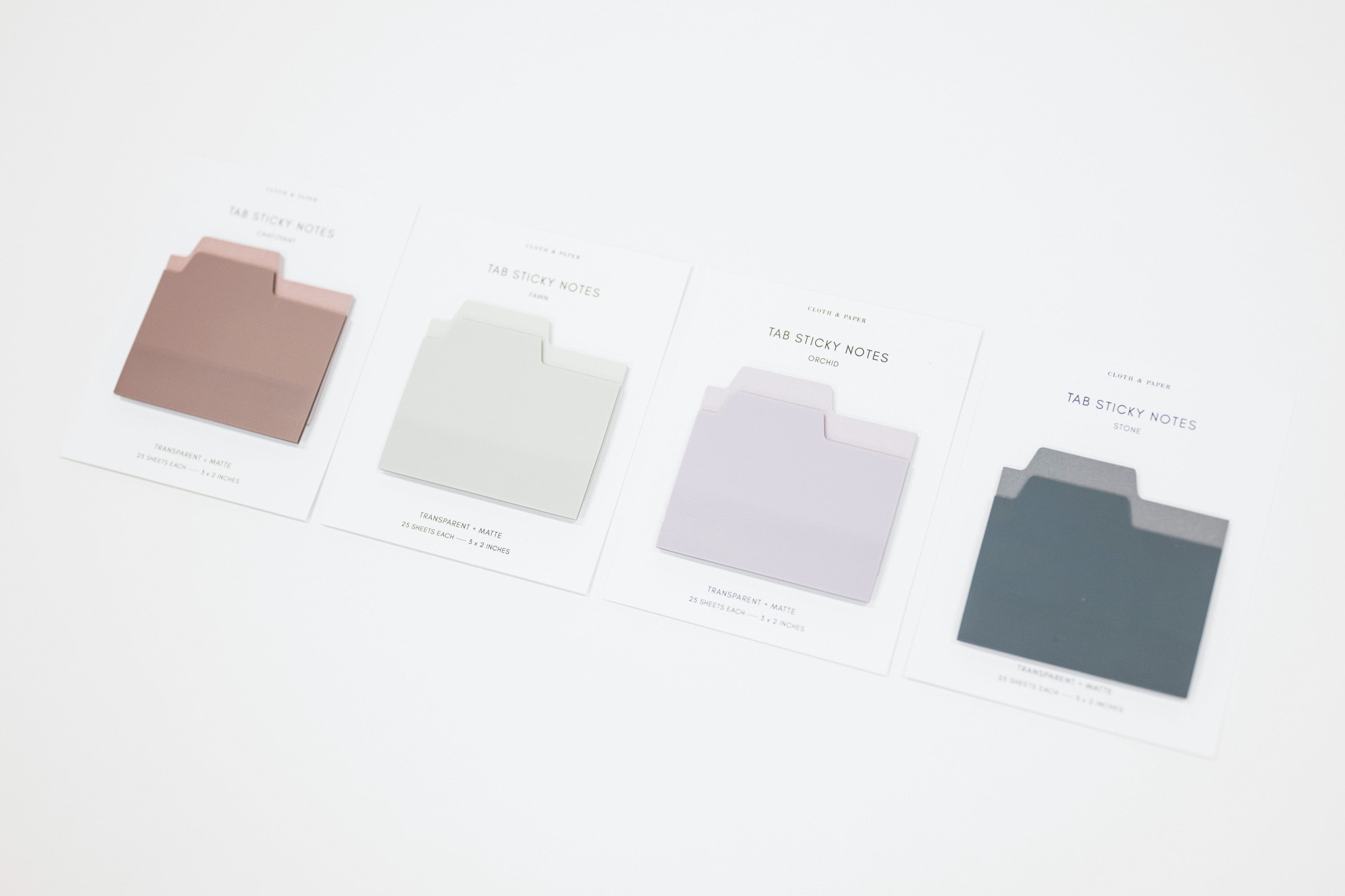 Four colored sticky note sheets arranged in a row on a white background, each mounted on a card with the title '168 STICKY NOTES'.