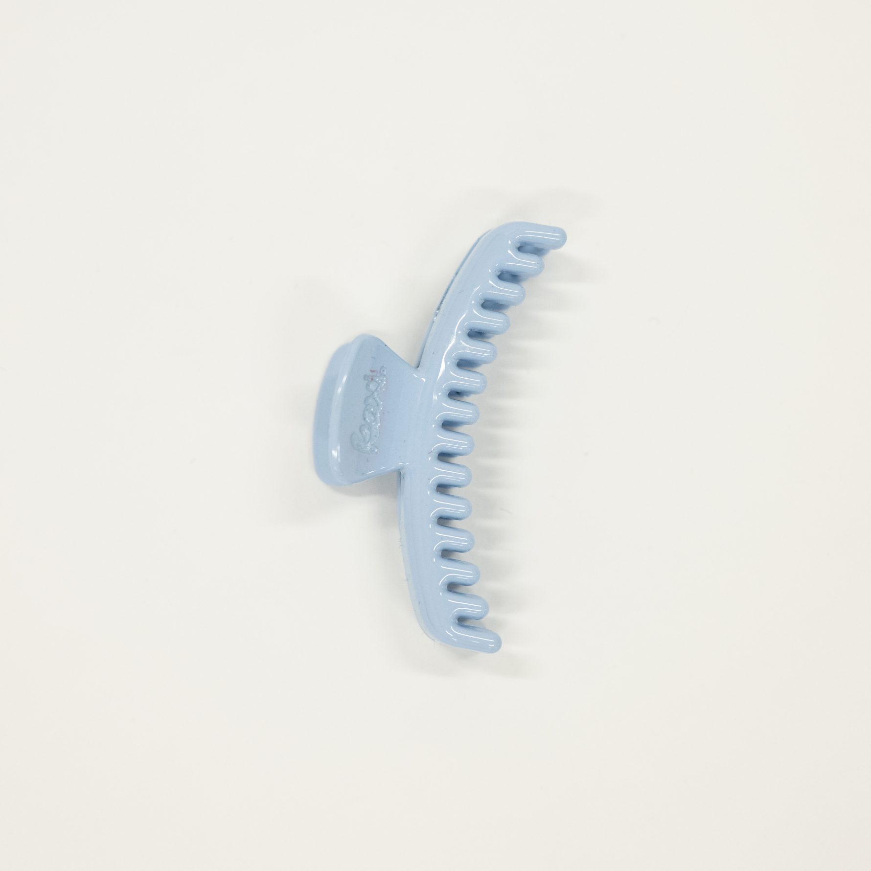 baby blue shiny colored mini sized kaxi hold everything hair claw