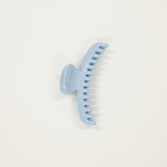 baby blue shiny colored mini sized kaxi hold everything hair claw