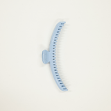 blue shiny colored original sized kaxi hold everything hair claw