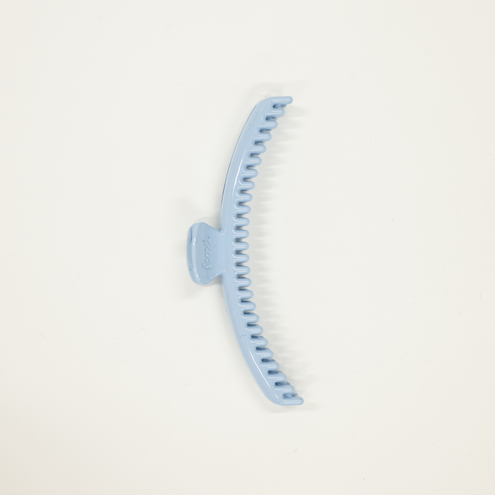 blue shiny colored original sized kaxi hold everything hair claw