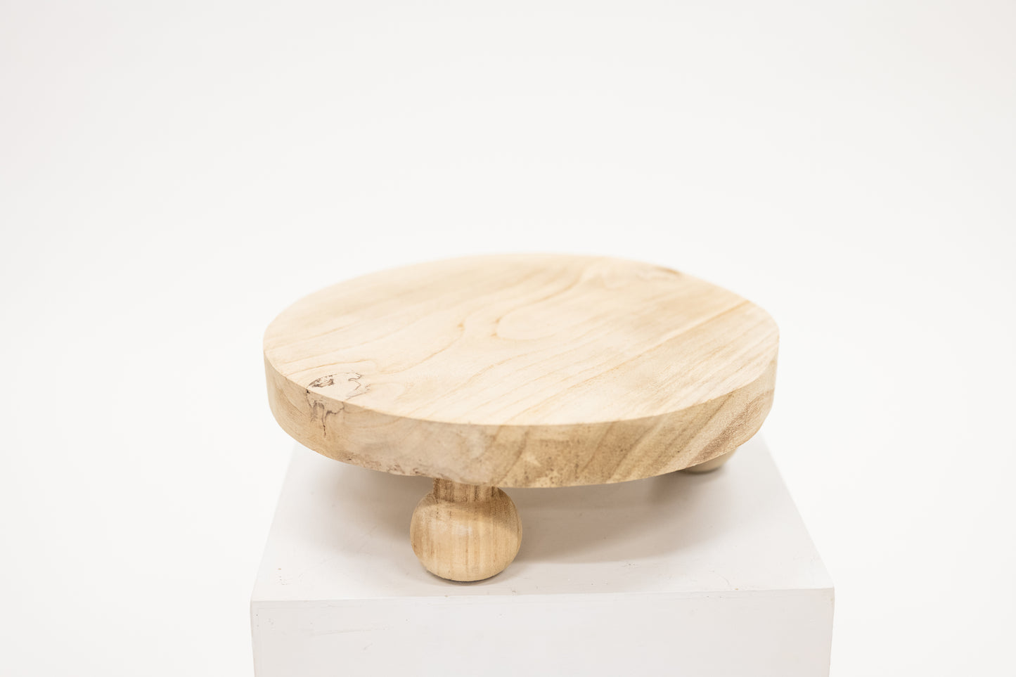 Light Wood Riser With Ball Feet