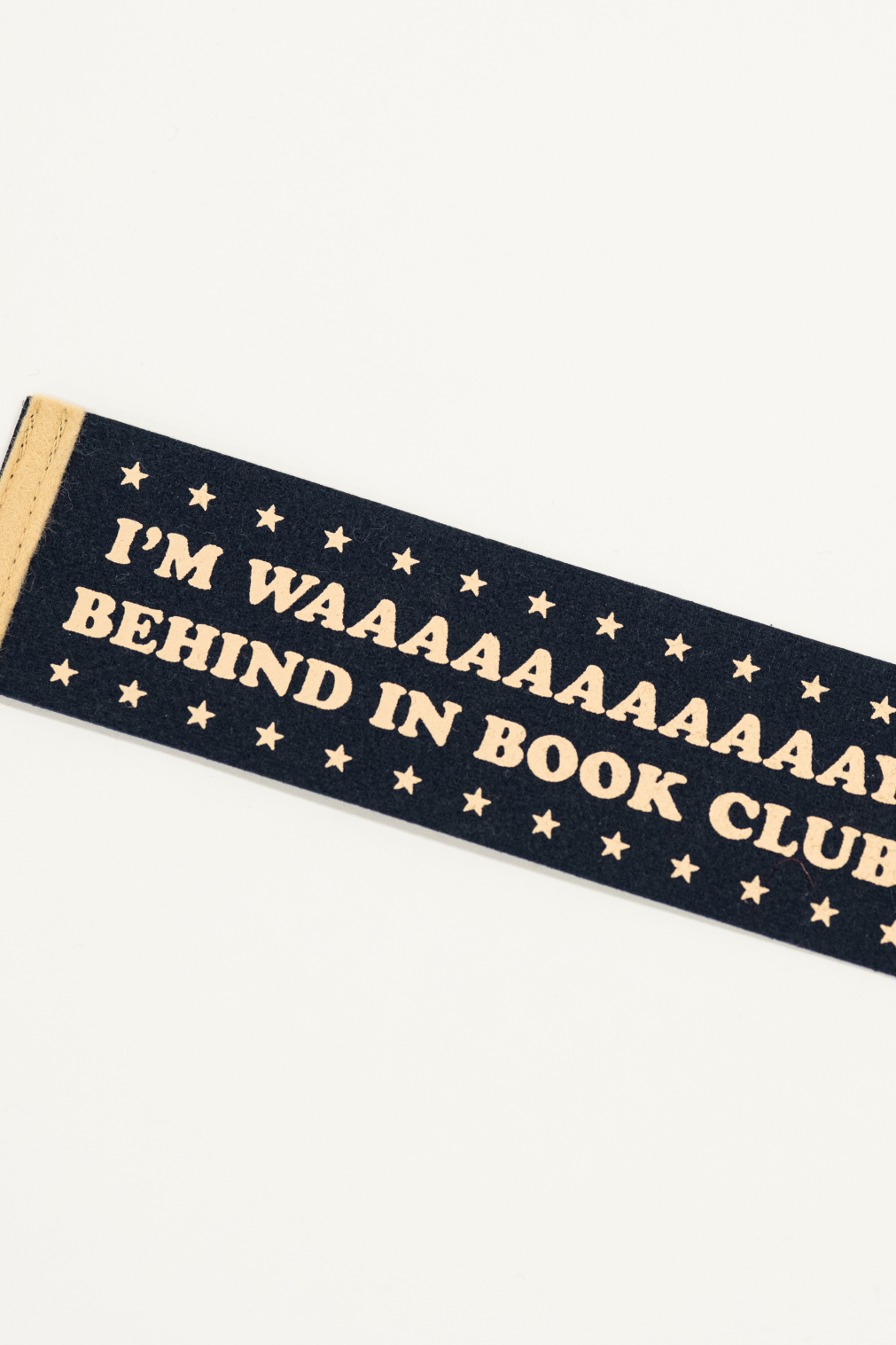 Book club bookmark with text on a white background