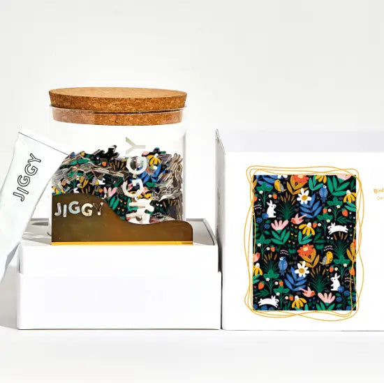 floral puzzle on a black background