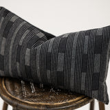 Black and White Stitched Lumbar Pillow