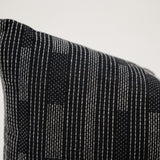 Black and White Stitched Lumbar Pillow