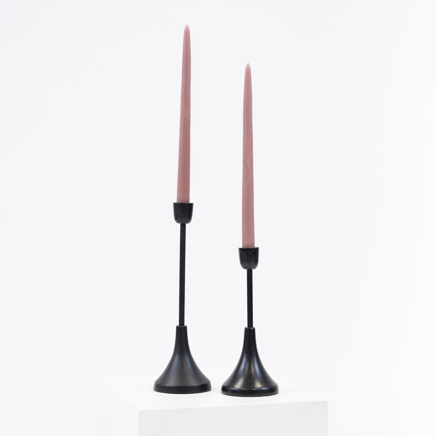 Noir Candlestick - Slim Black Taper Holder