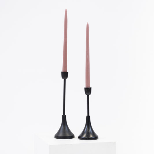 Noir Candlestick - Slim Black Taper Holder