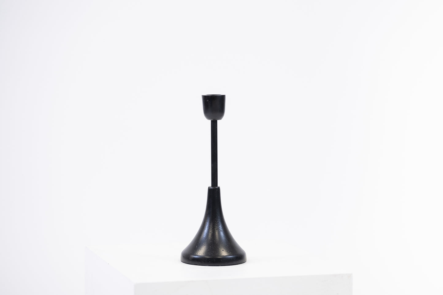 Noir Candlestick - Slim Black Taper Holder