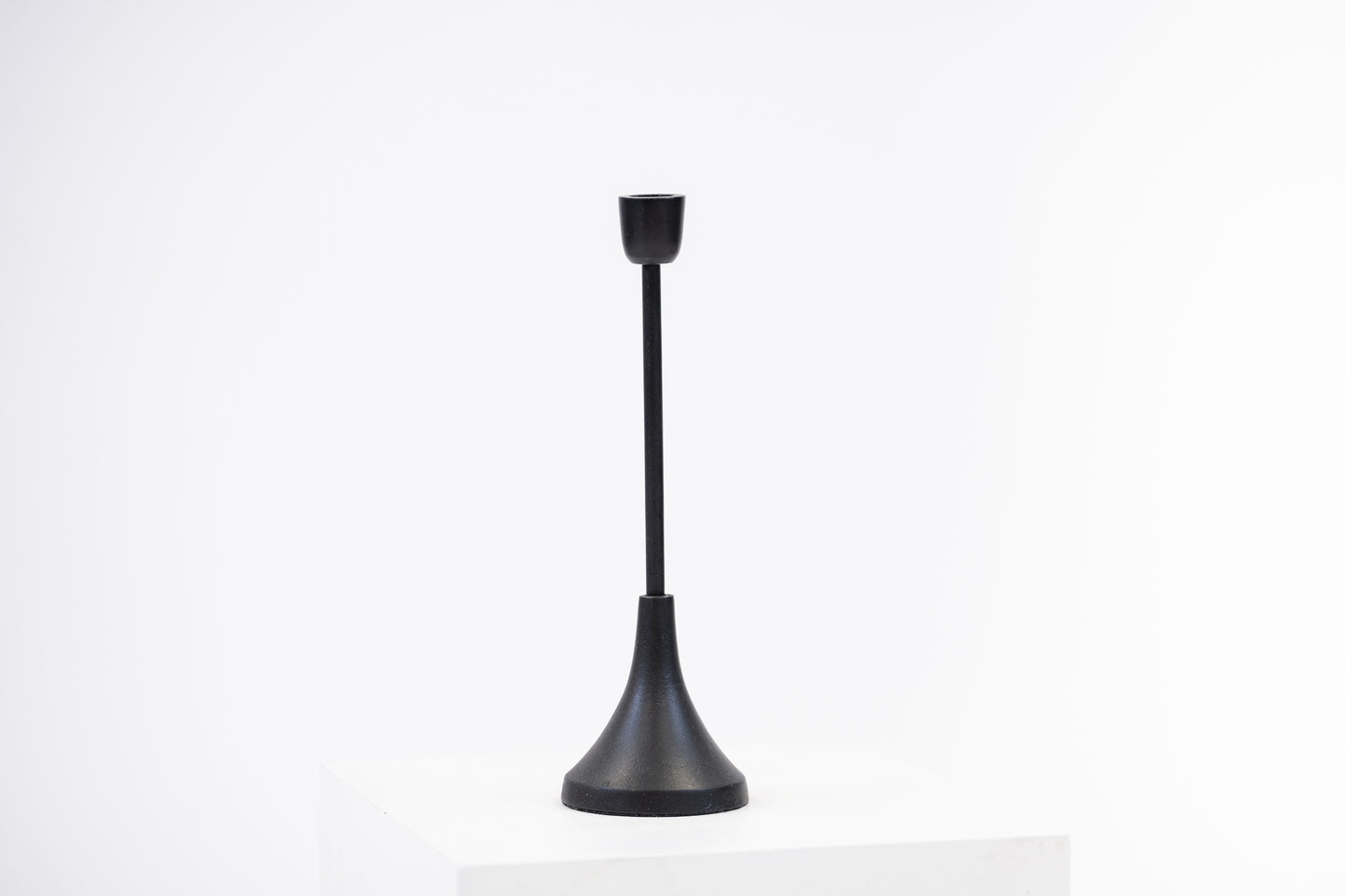 Noir Candlestick - Slim Black Taper Holder