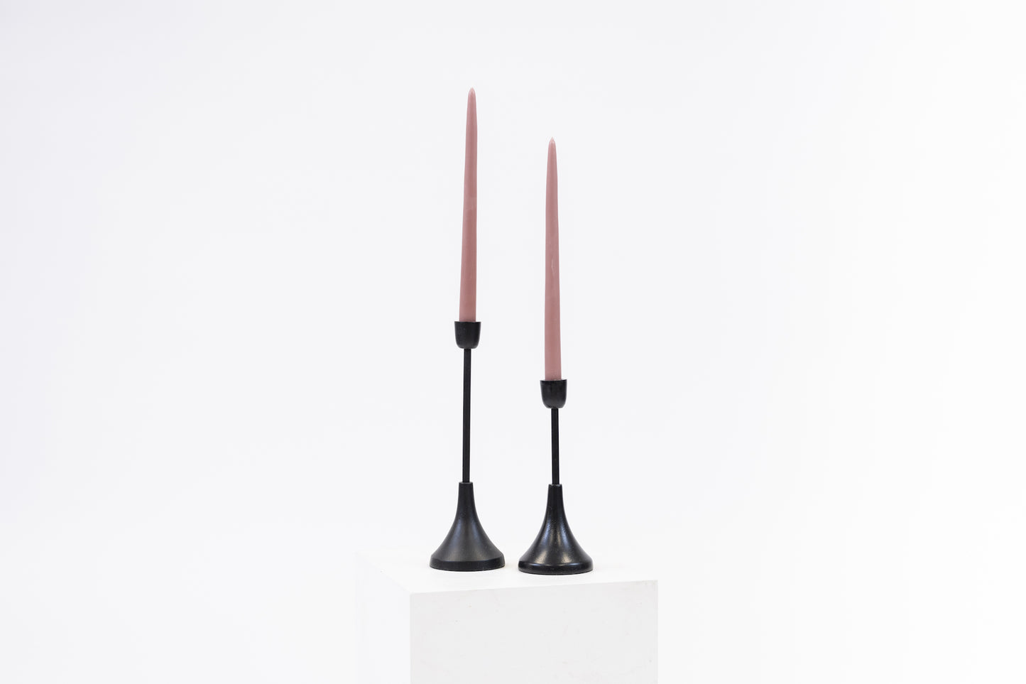 Noir Candlestick - Slim Black Taper Holder