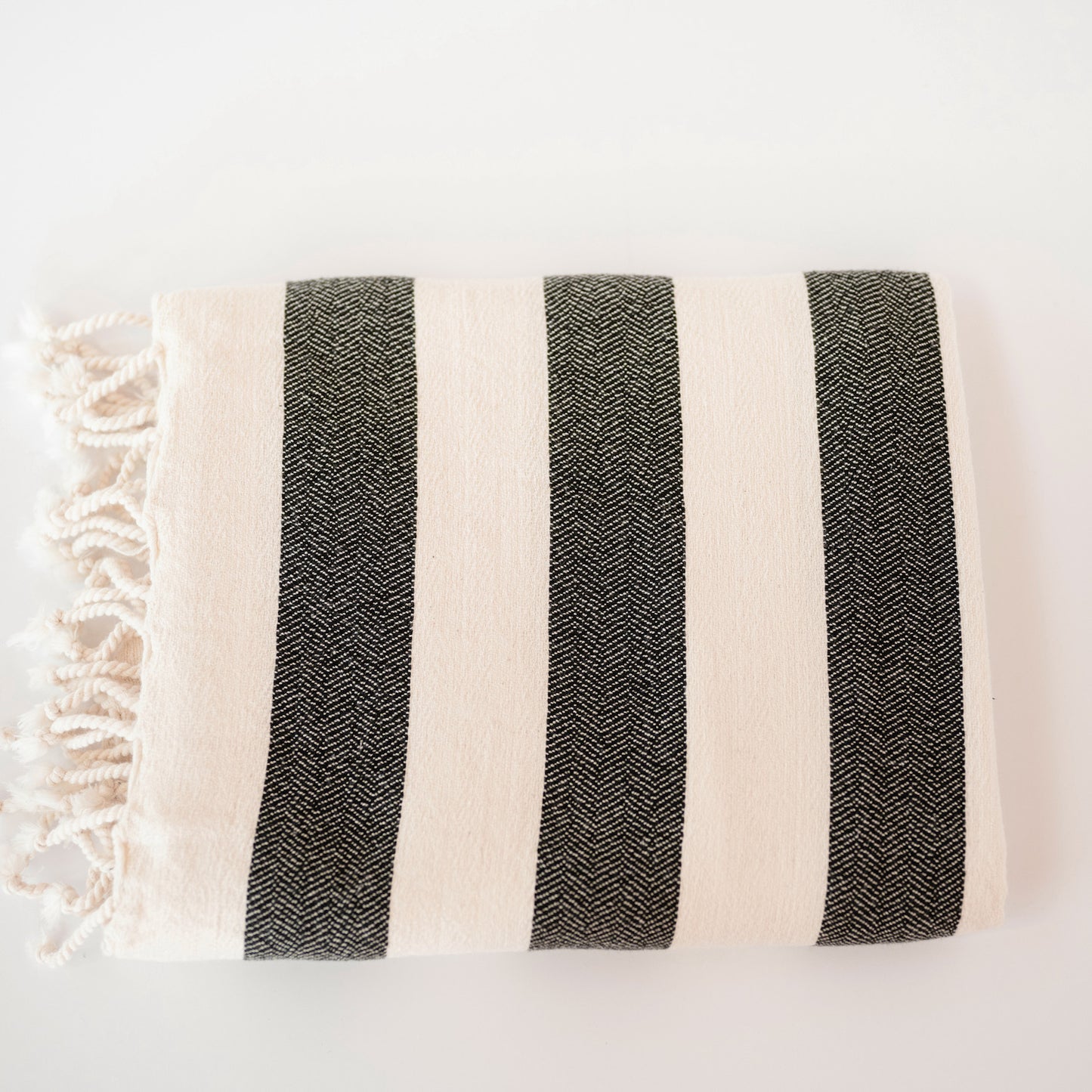 Black And White Turkish Towel