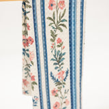 Blue Stripe and Pink Floral Microfiber Kitchen Towel