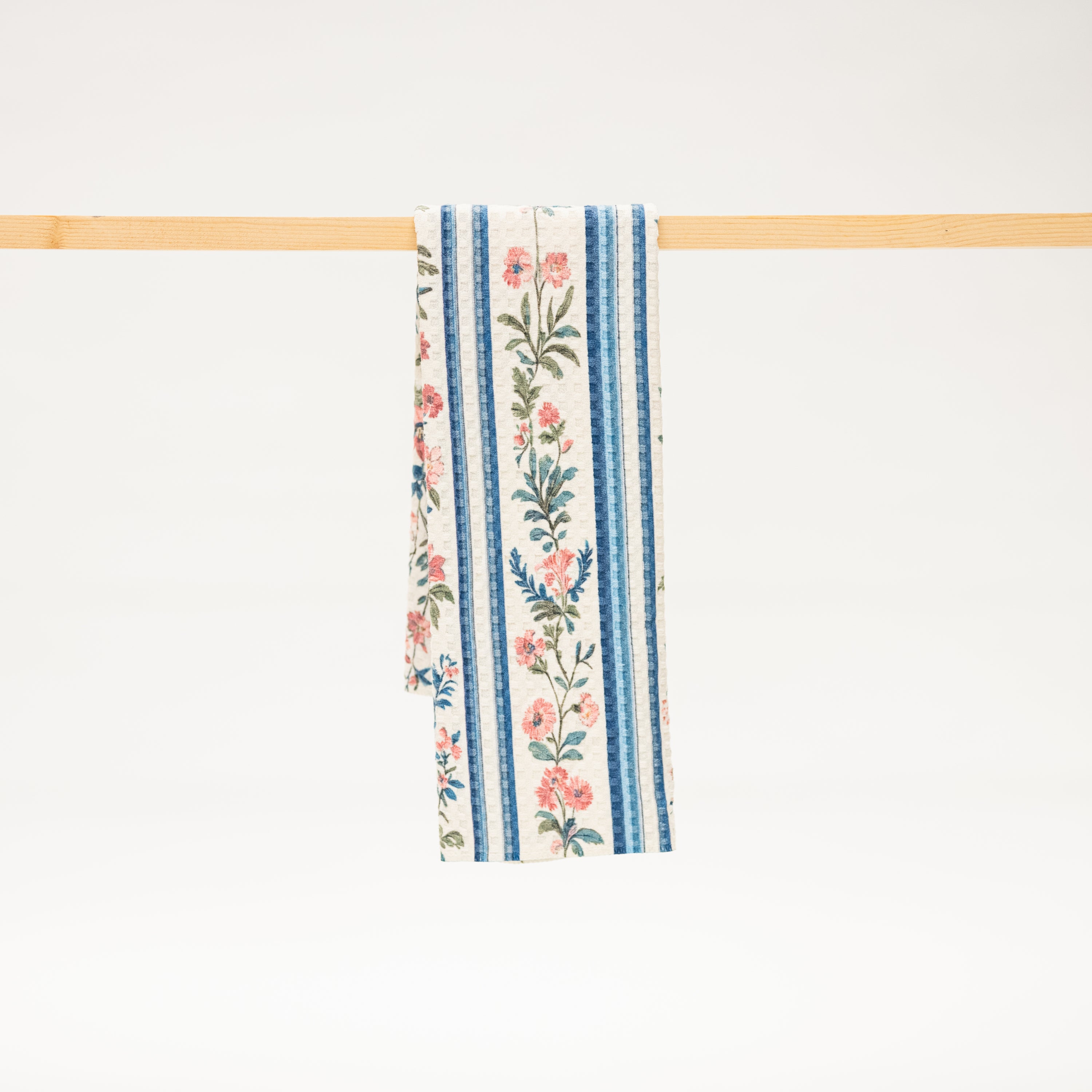 blue stripe pink floral microfiber kitchen towel