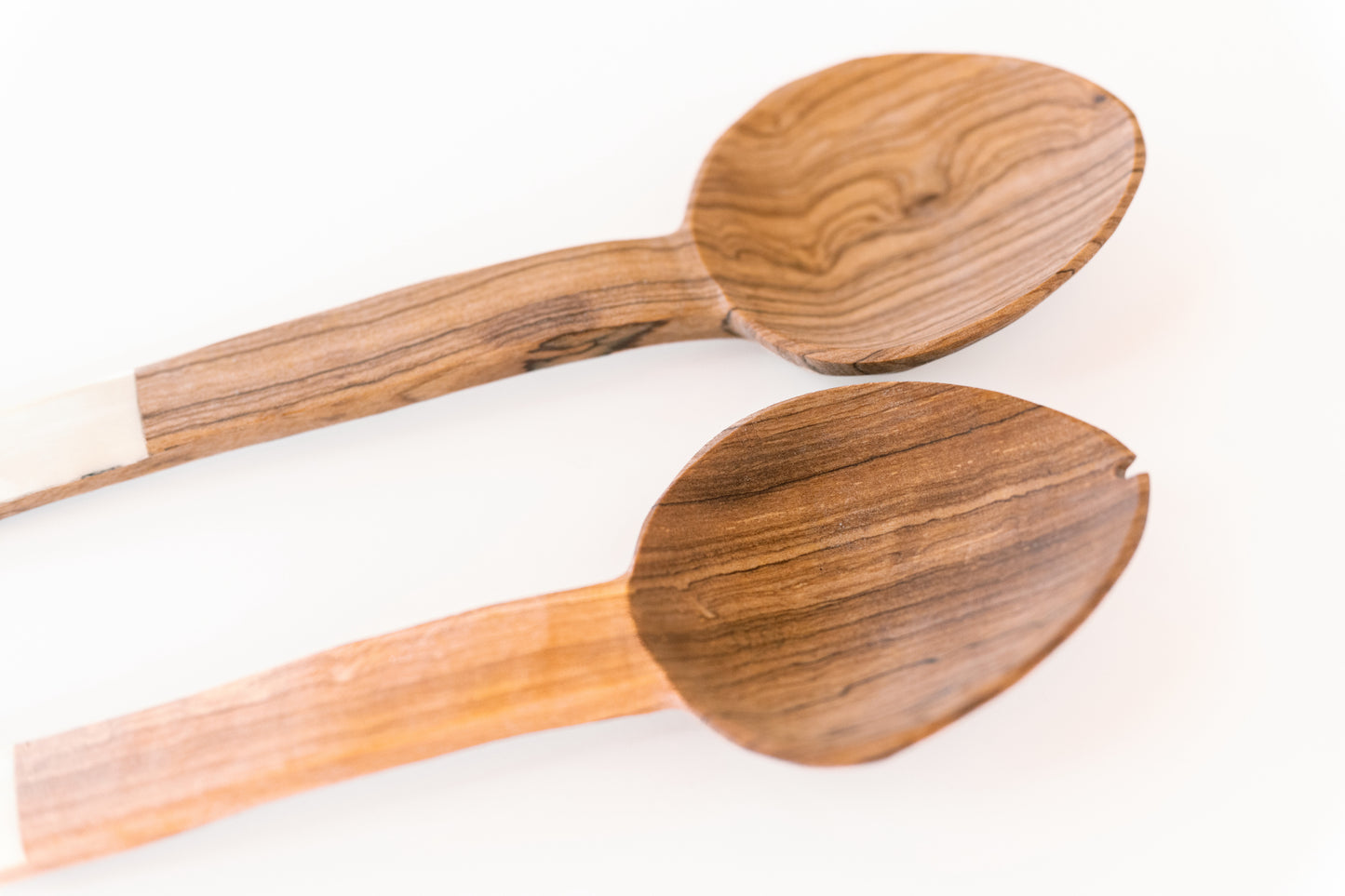 Olive Wood And Bone Server Set