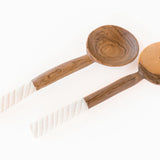 Bone Twist Salad Spoons - Olive Wood Servers