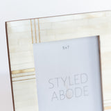 Brass and Cream Tile Frame: 5x7