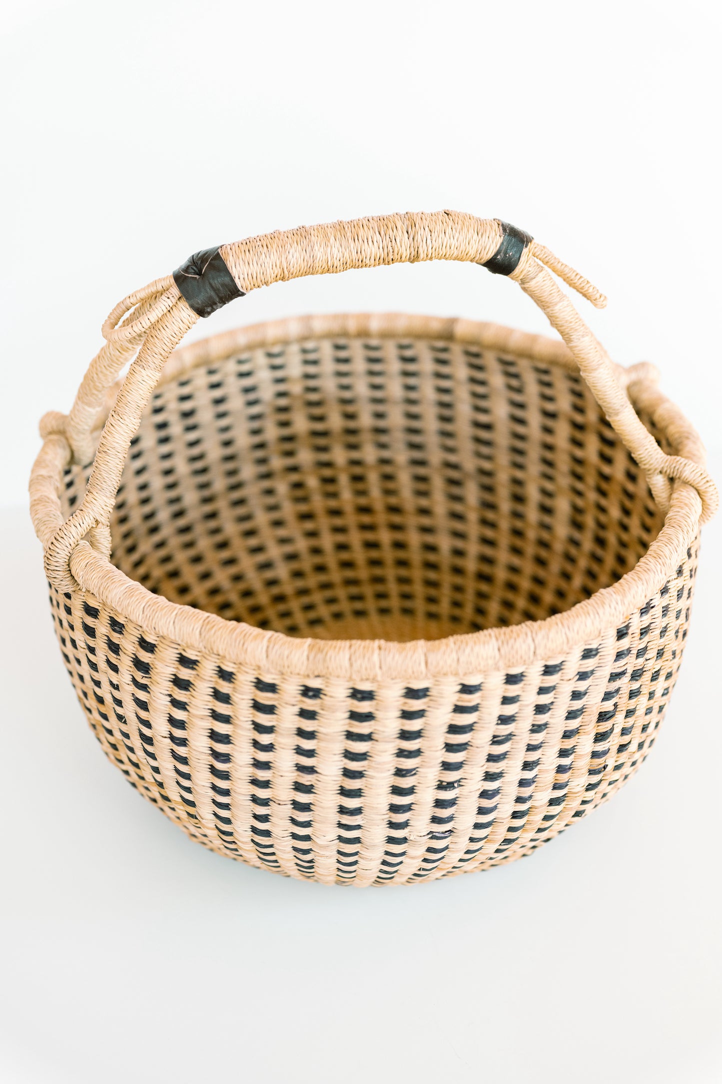 Checkered Bolga Basket