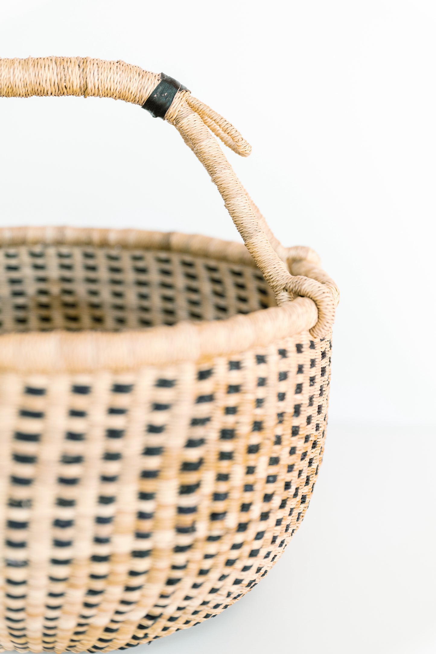 Checkered Bolga Basket