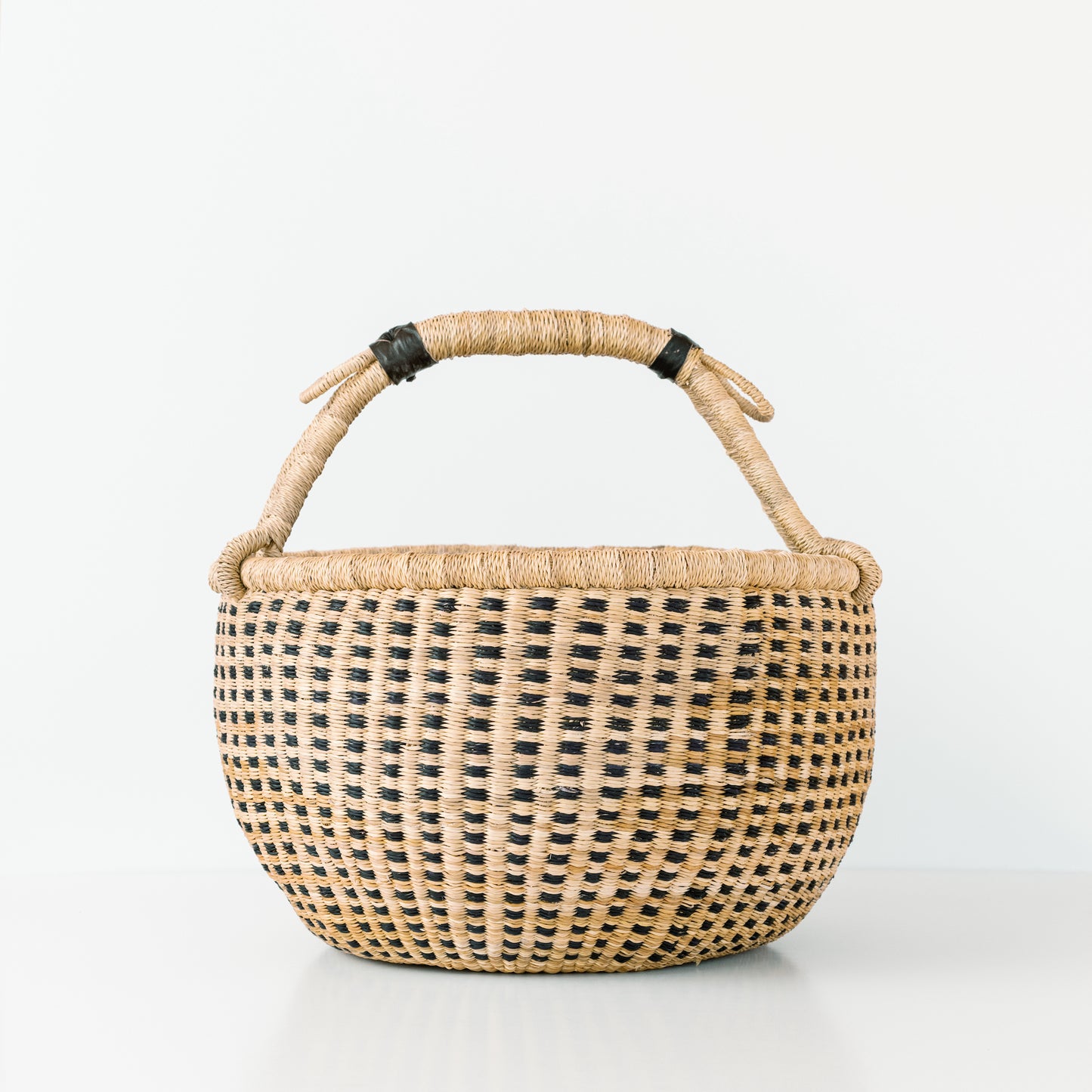 Checkered Bolga Basket