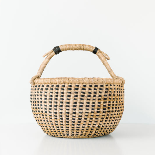 Checkered Bolga Basket