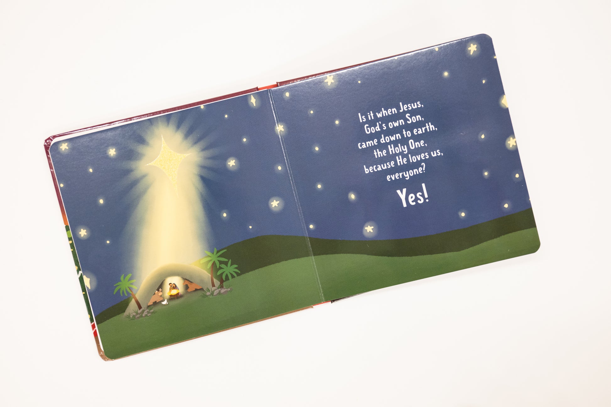 a touch and feel board book about christmas's meaning