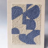 periwinkle and ivory punch needle art