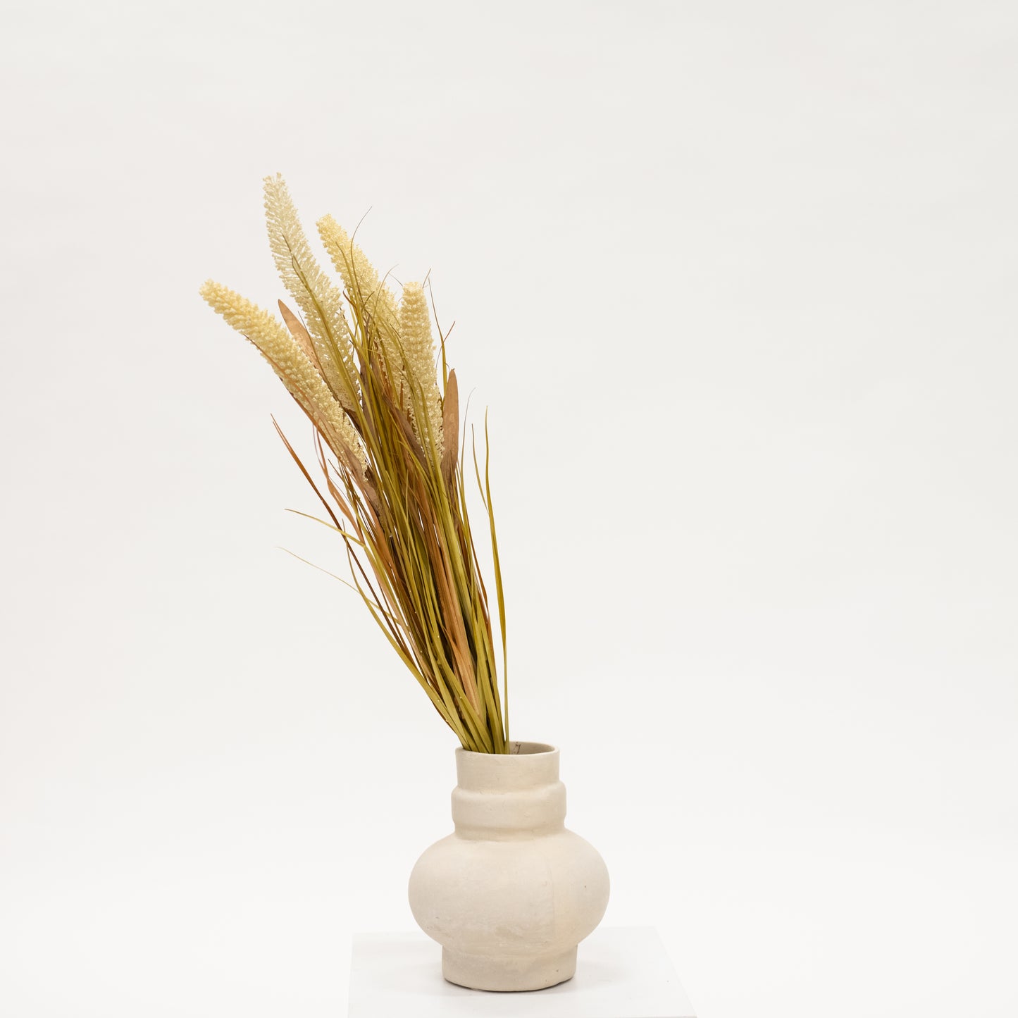 bundle of grasses in greens, rust and cream 