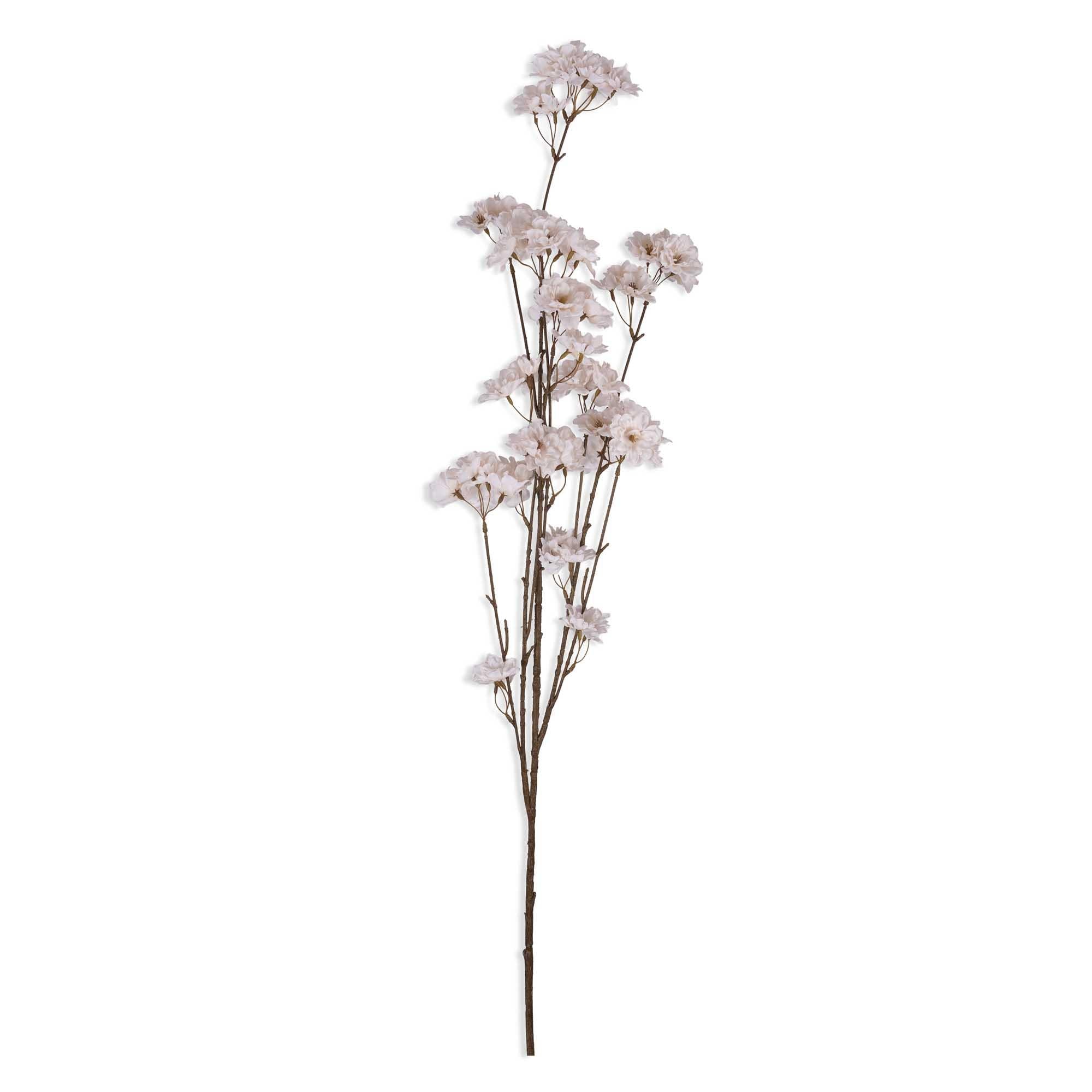 faux cherry blossom stem in cream