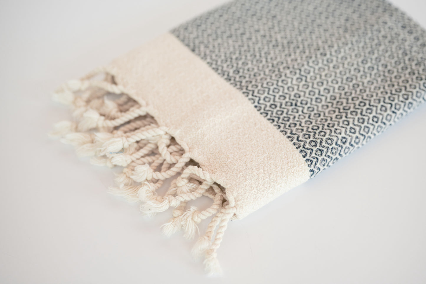 Grey Diamond Turkish Hand Towel