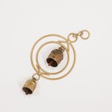 Gold bell chime on a white background