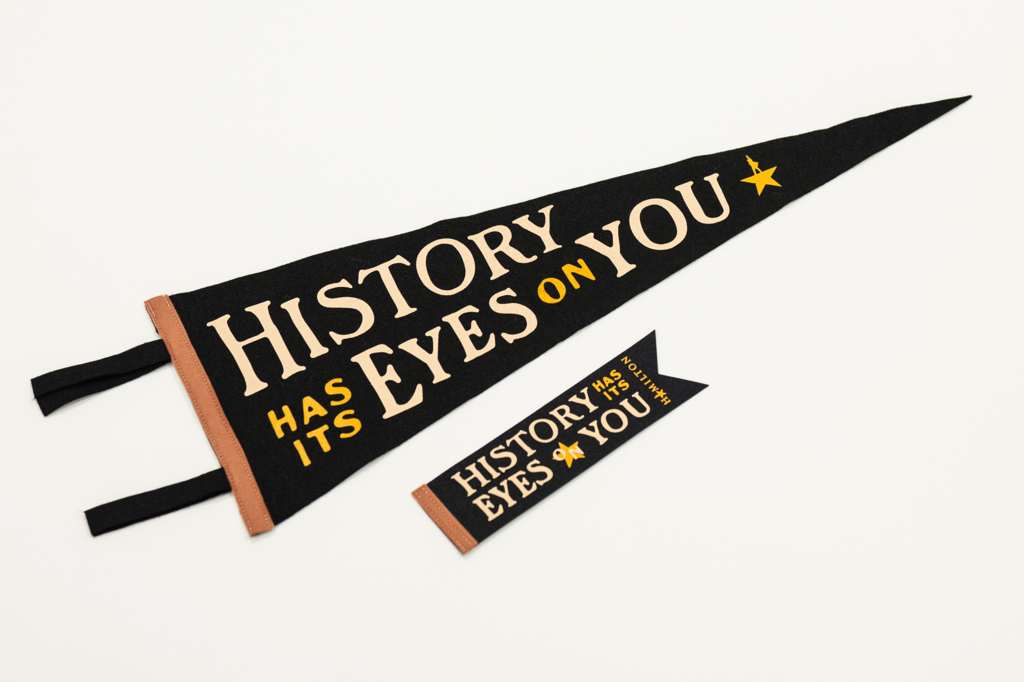 history has its eyes on you felt pennant and bookmark