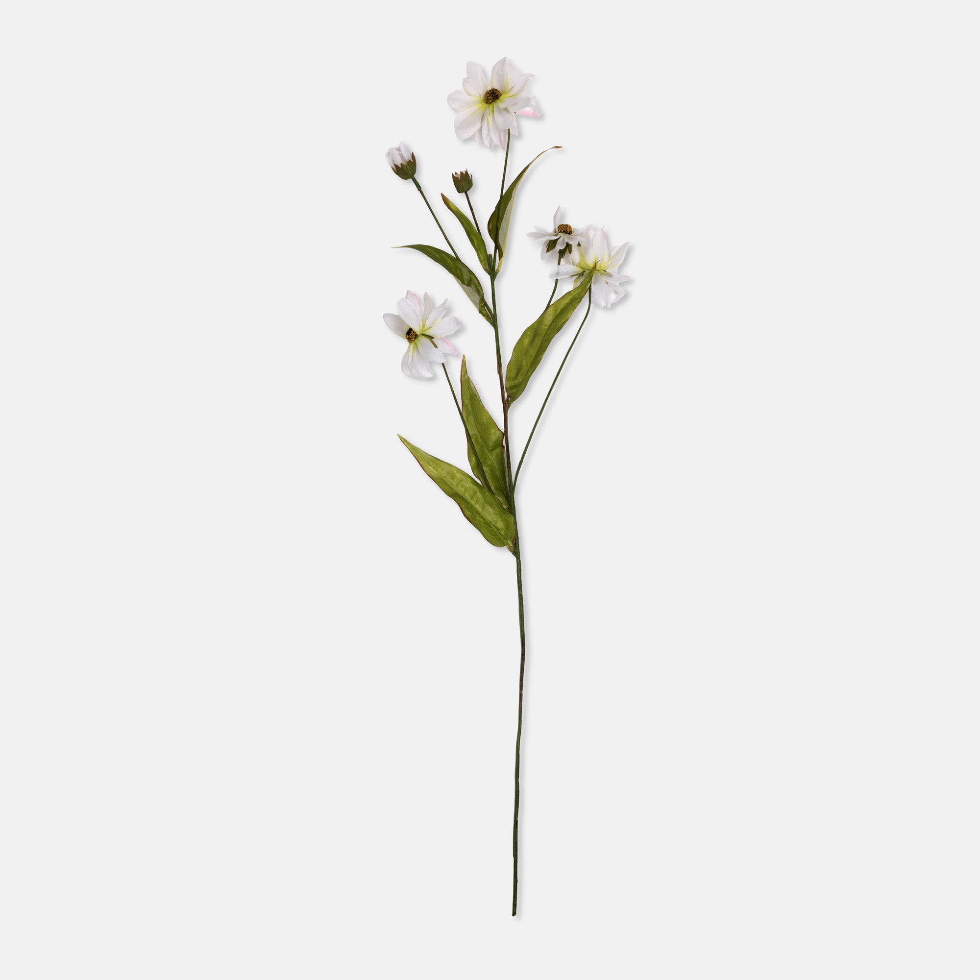 tall faux stem with white cosmos florals