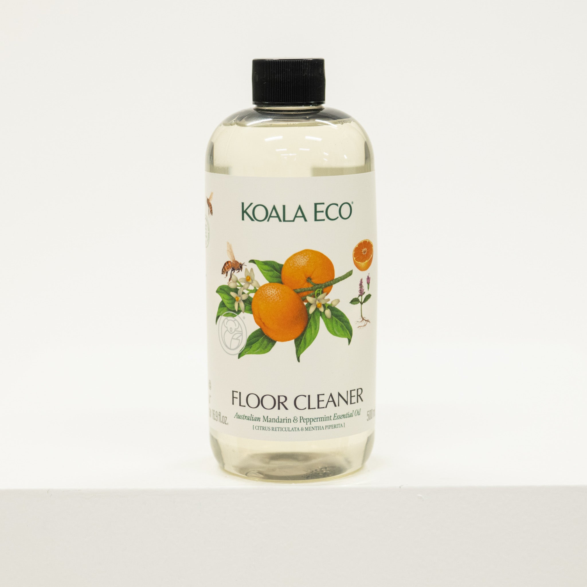Bottle of Koala Eco floor cleaner on a white background