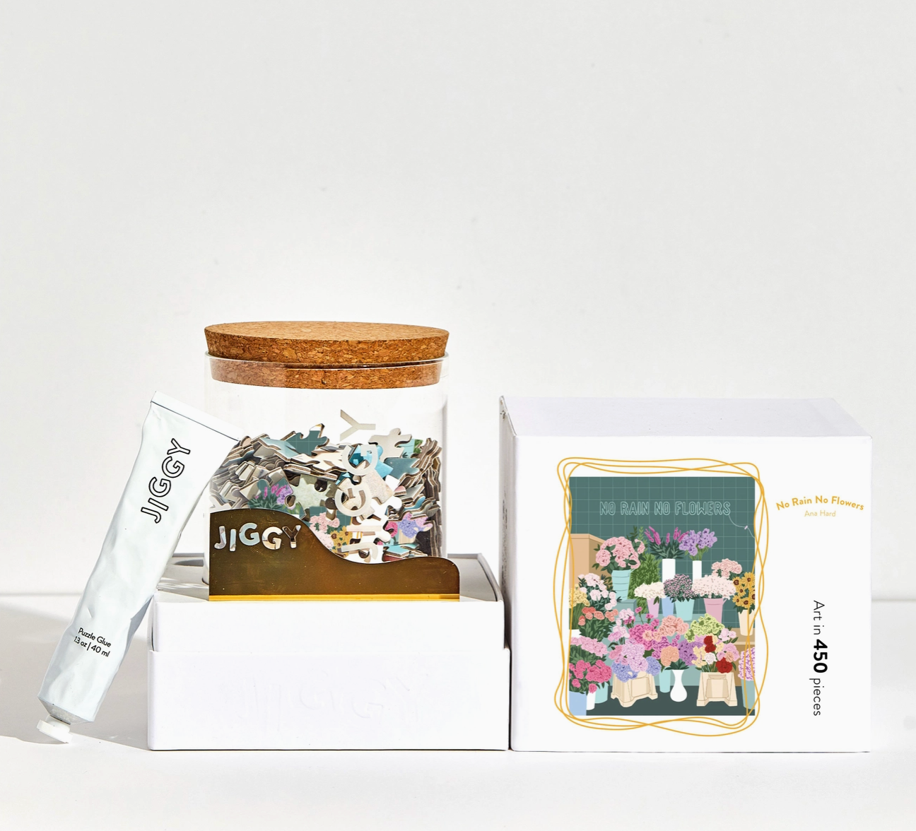 flower shop puzzle in glass jar