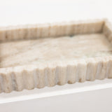 Fluted Beige Marble Tray